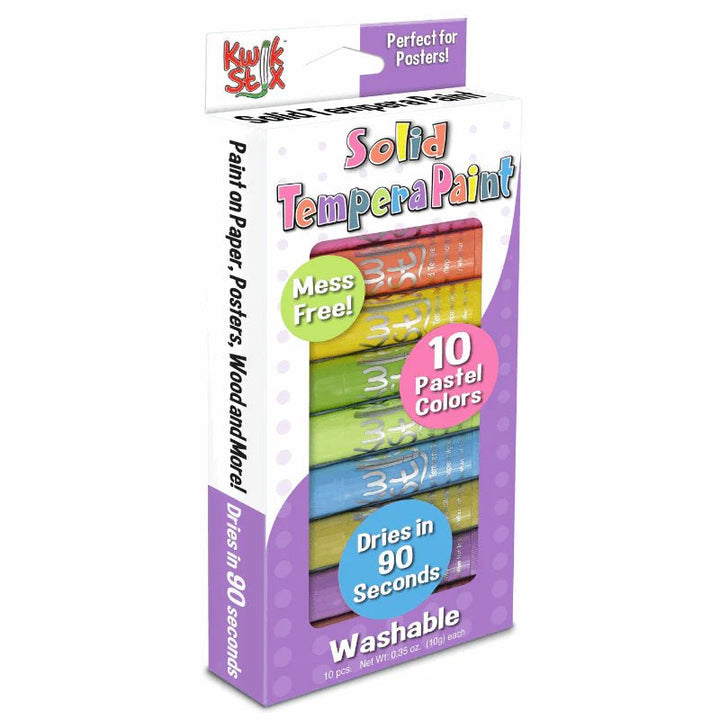 KwikStix Tempera Paint Pastel 10 Colors - Tools 4 Teaching