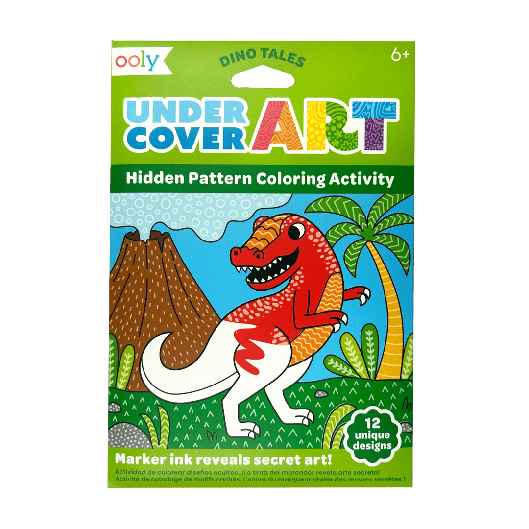 Undercover Art Hidden Pattern Coloring Activity Art Cards - Dino Tales-Activity Pads-Tools 4 Teaching-Classroom Decor and More