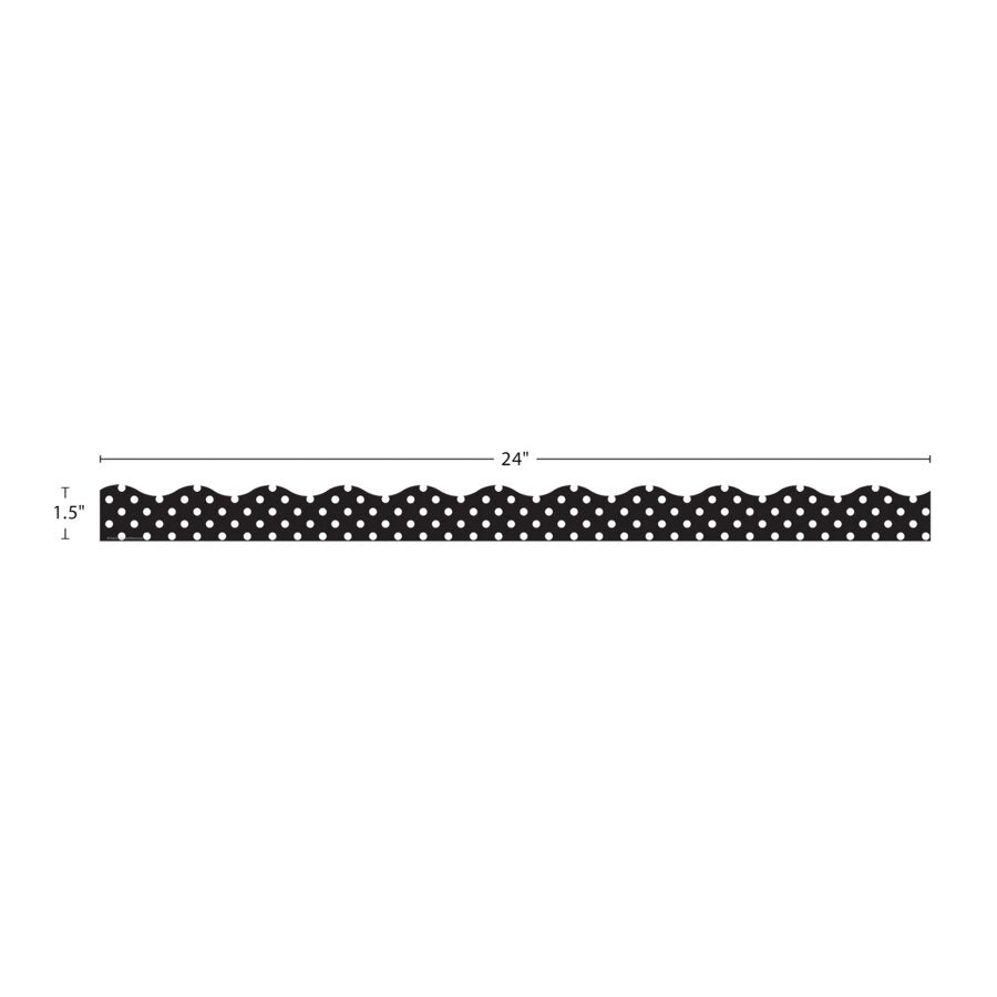 Black Polka Dots Magnetic Border-Magnetic-Tools 4 Teaching-Classroom Decor and More