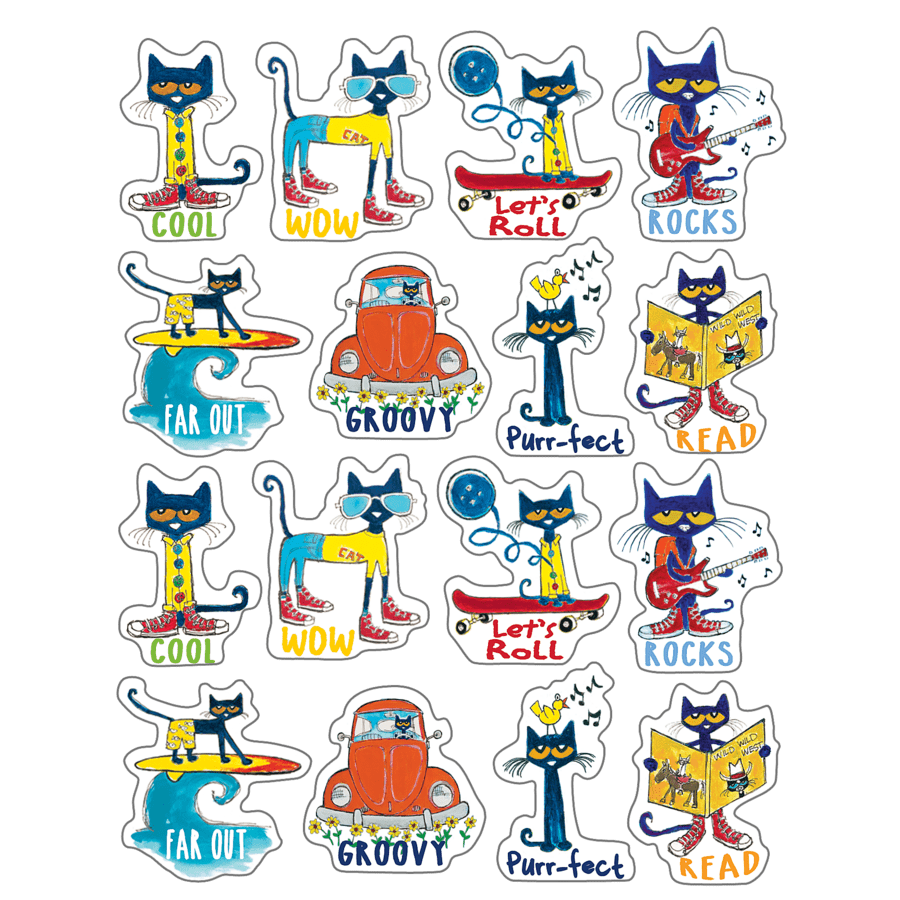 Pete the Cat Stickers-Stickers-Tools 4 Teaching-Classroom Decor and More