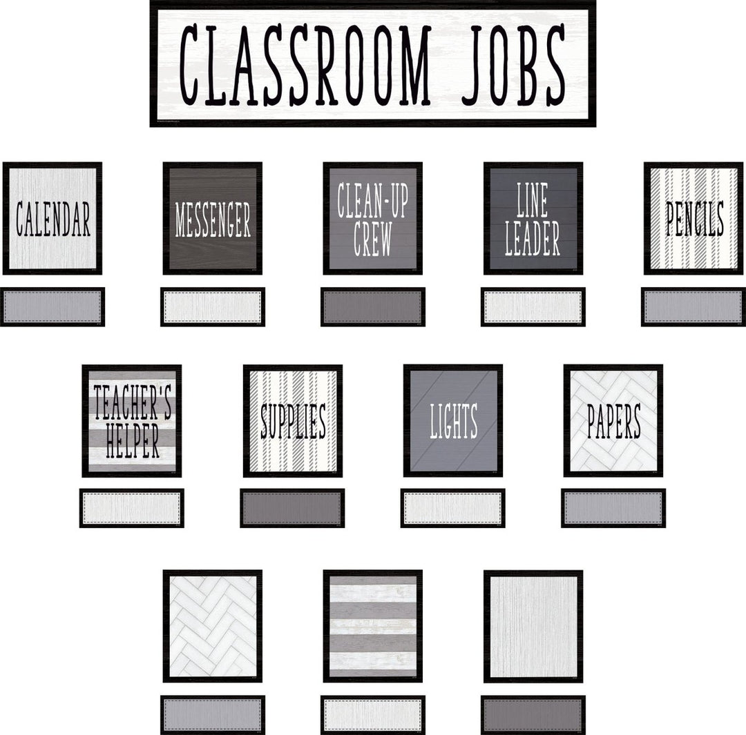 Modern Farmhouse Classroom Jobs Mini Bulletin Board-Mini Bulletin Boards-Tools 4 Teaching-Classroom Decor and More