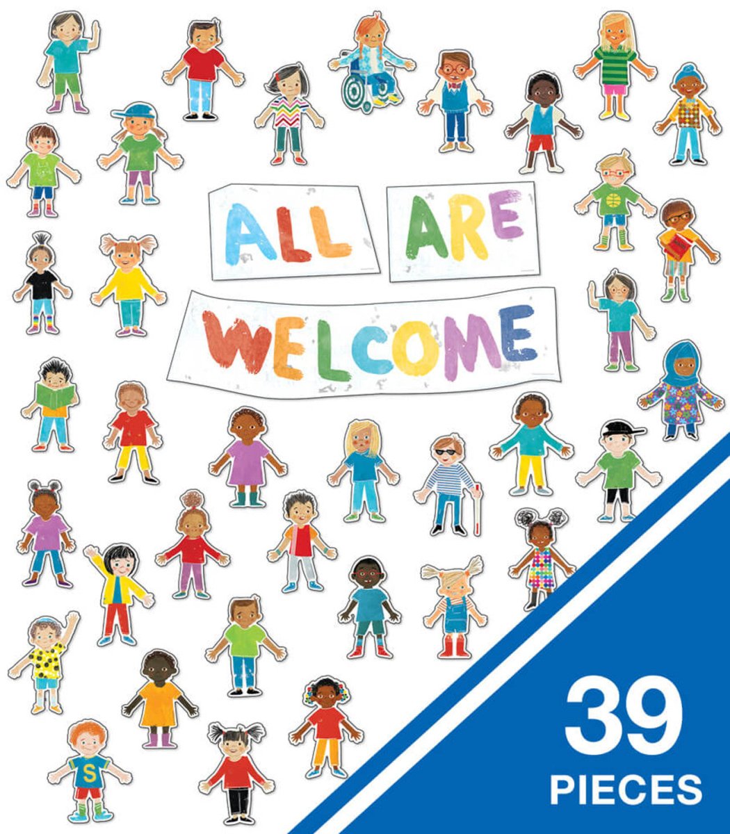 All Are Welcome: Bulletin Board Set-Bulletin Board Sets-Tools 4 Teaching-Classroom Decor and More