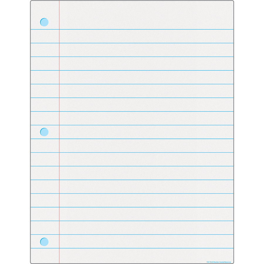 Notebook Paper Write On/Wipe Off Chart-Charts-Tools 4 Teaching-Classroom Decor and More