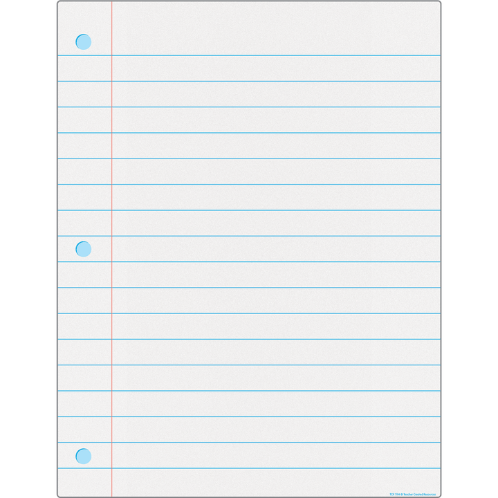 Notebook Paper Write On/Wipe Off Chart-Charts-Tools 4 Teaching-Classroom Decor and More