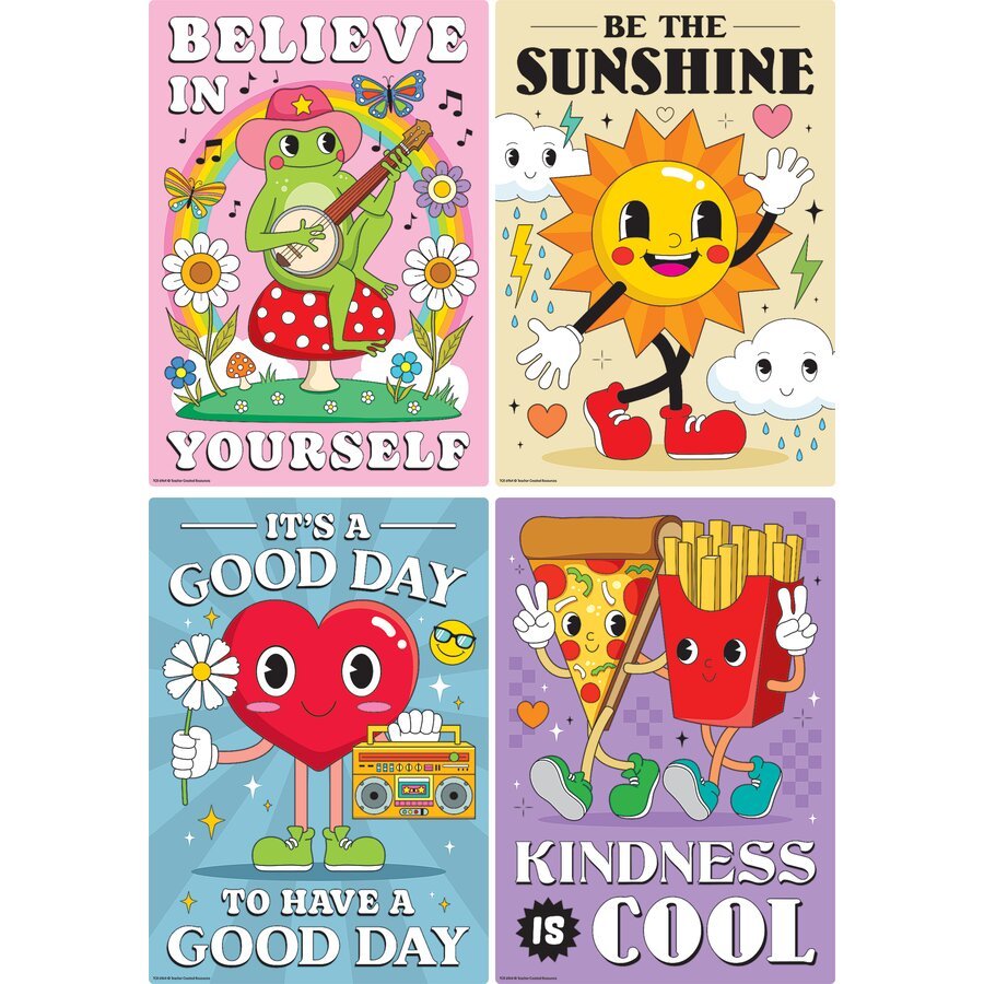 Retro Fun Small Poster Pack-Posters-Tools 4 Teaching-Classroom Decor and More