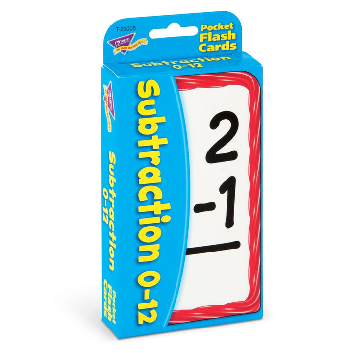 Subtraction 0-12 Pocket Flash Cards-Flashcards-Tools 4 Teaching-Classroom Decor and More