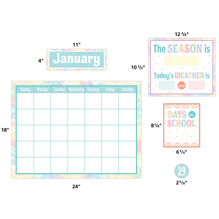 Pastel Pop Calendar Bulletin Board-Calendars-Tools 4 Teaching-Classroom Decor and More