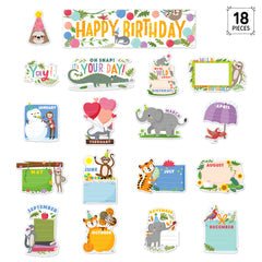 Jungle Friends Happy Birthday Mini Bulletin Board-Mini Bulletin Boards-Tools 4 Teaching-Classroom Decor and More