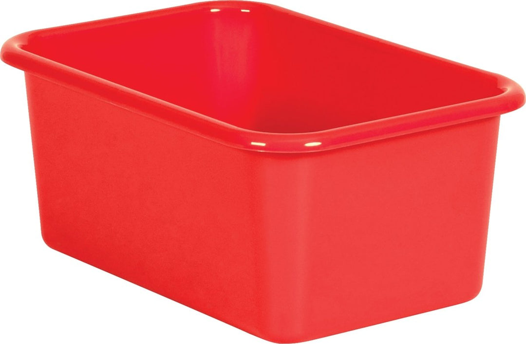 Small Plastic Storage Bin: Red-Organization-Tools 4 Teaching-Classroom Decor and More