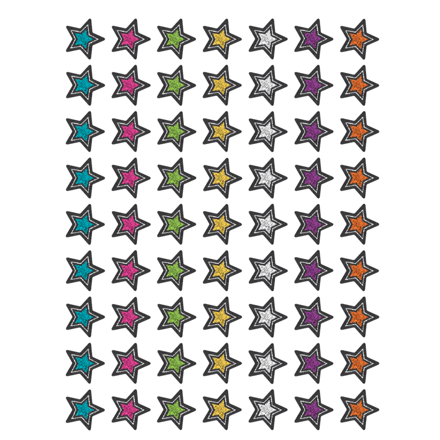 *Chalkboard Brights Stars Mini Stickers-Stickers-Tools 4 Teaching-Classroom Decor and More