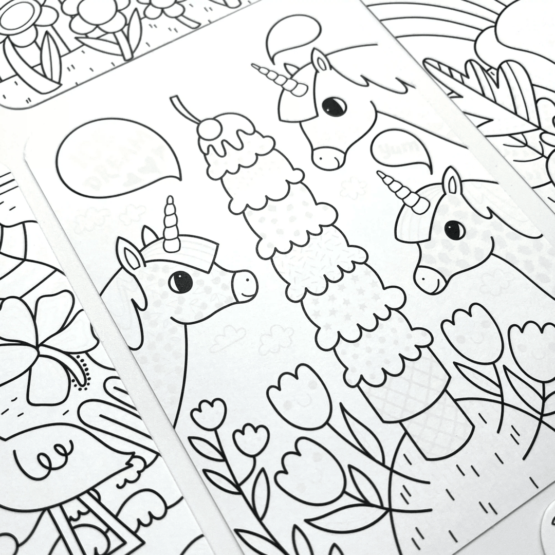 Undercover Art Hidden Pattern Coloring Activity Art Cards - Unicorn Friends-Activity Pads-Tools 4 Teaching-Classroom Decor and More