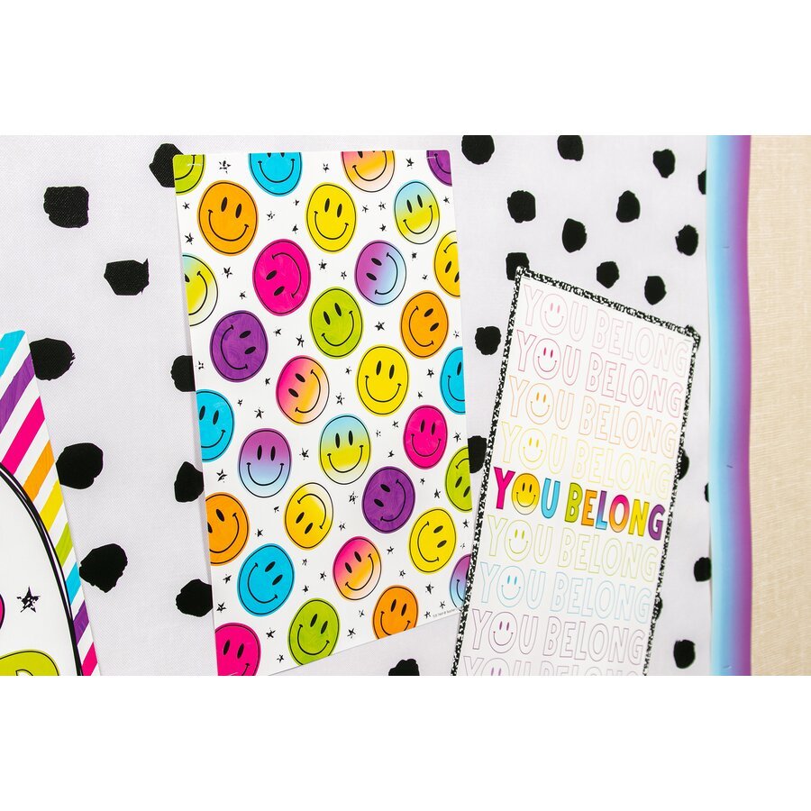 Better Than Paper® Bulletin Board Roll: Black Painted Dots on White-Bulletin Board Paper - Fadeless-Tools 4 Teaching-Classroom Decor and More