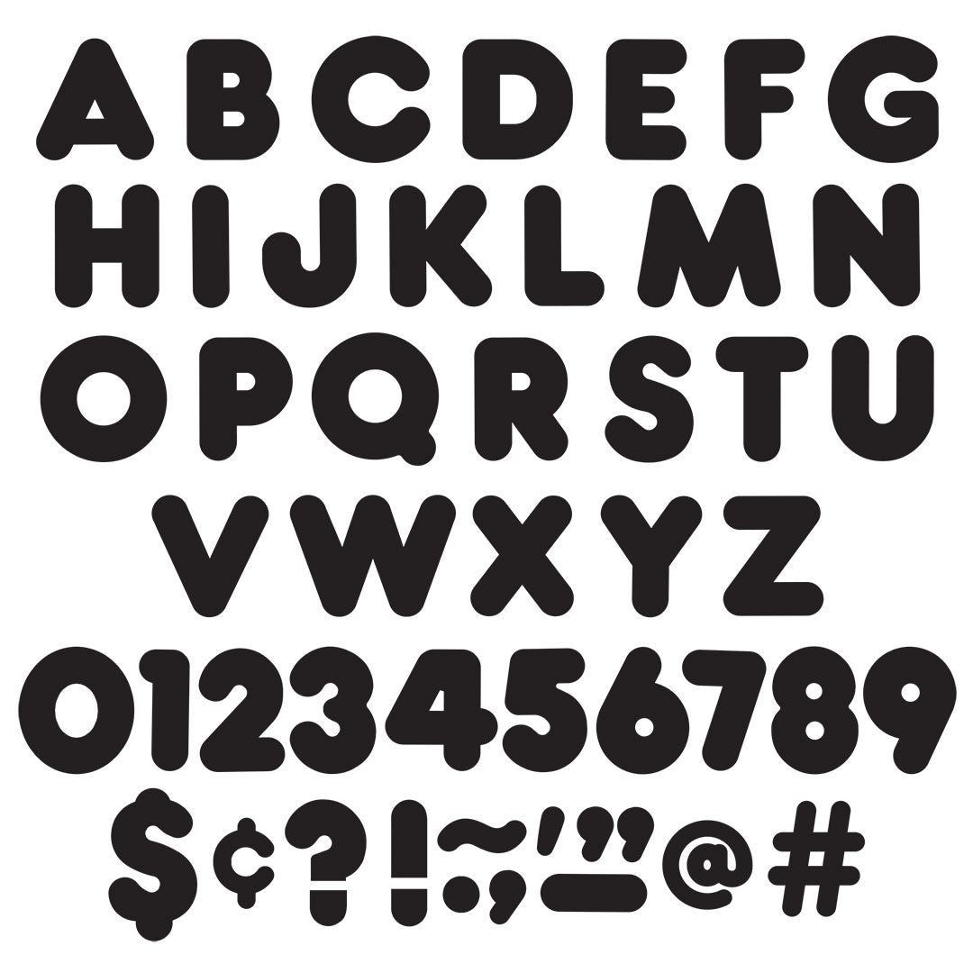 *Black 4-Inch Casual Uppercase Ready Letters®-Letters-Tools 4 Teaching-Classroom Decor and More