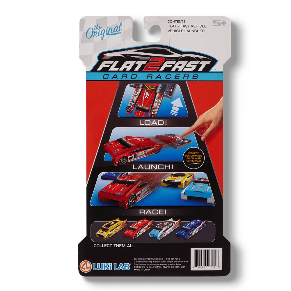 Flat 2 Fast Card Racers Red-Vehicles & Construction-Tools 4 Teaching-Classroom Decor and More