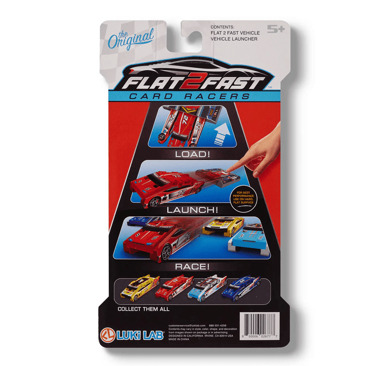 Flat 2 Fast Card Racers Red-Vehicles & Construction-Tools 4 Teaching-Classroom Decor and More