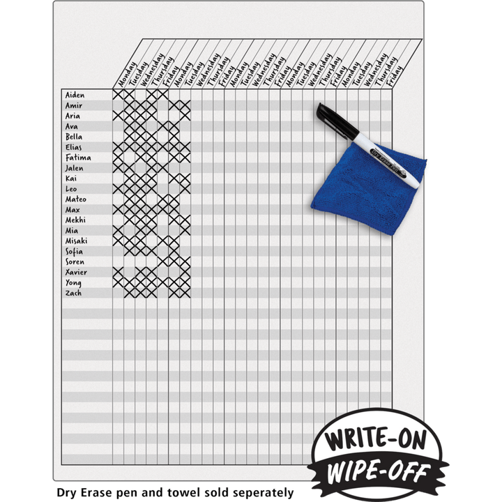 White Incentive Write-On/Wipe-Off Chart-Charts-Tools 4 Teaching-Classroom Decor and More