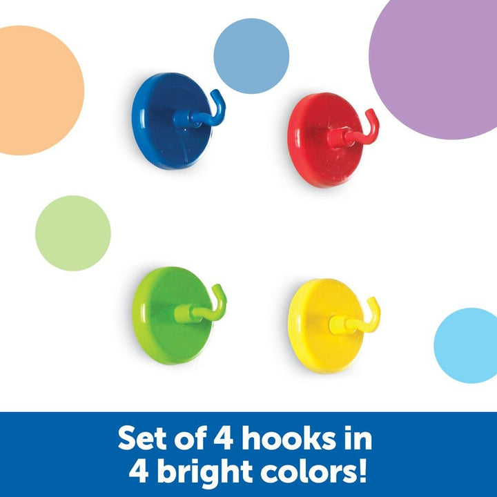 Super Strong Magnetic Hooks, Set of 4-Magnets-Tools 4 Teaching-Classroom Decor and More