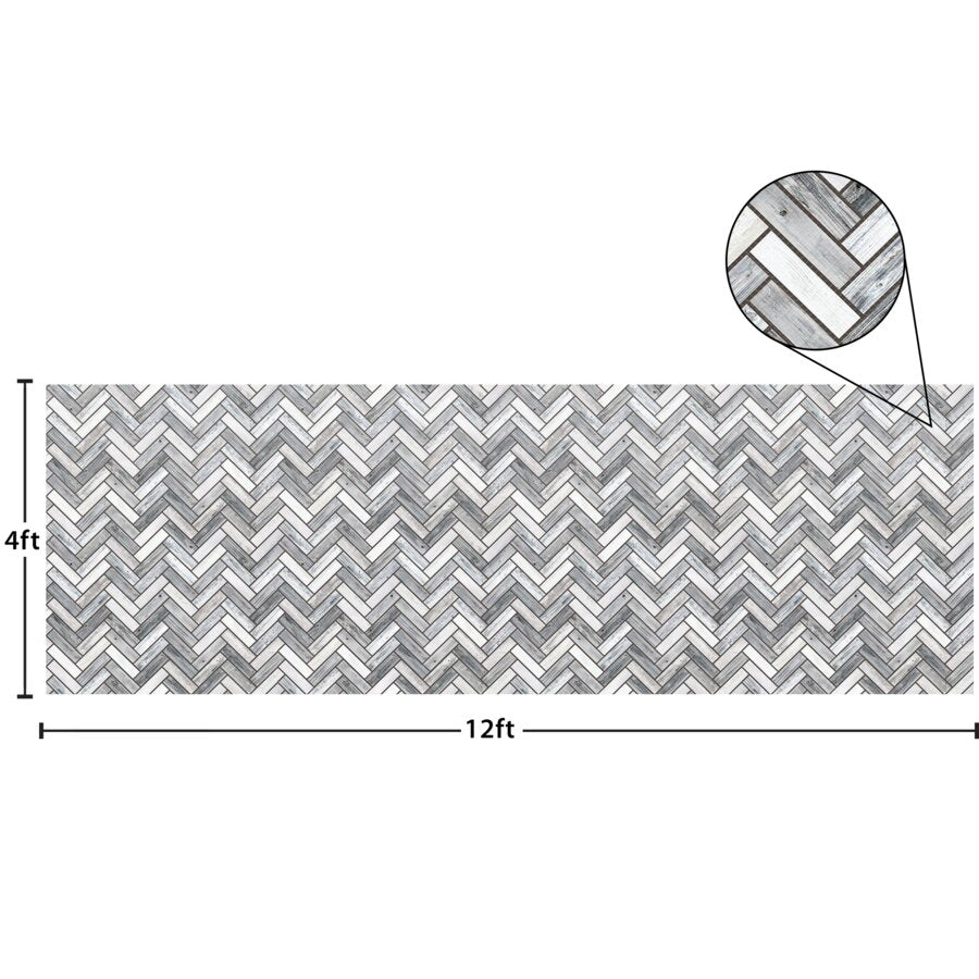 *Better Than Paper® Bulletin Board Roll: White & Gray Wood Herringbone-Bulletin Board Paper - Better Than Paper-Tools 4 Teaching-Classroom Decor and More