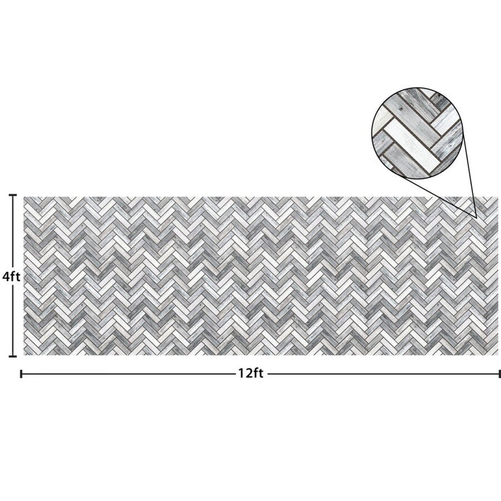 *Better Than Paper® Bulletin Board Roll: White & Gray Wood Herringbone-Bulletin Board Paper - Better Than Paper-Tools 4 Teaching-Classroom Decor and More
