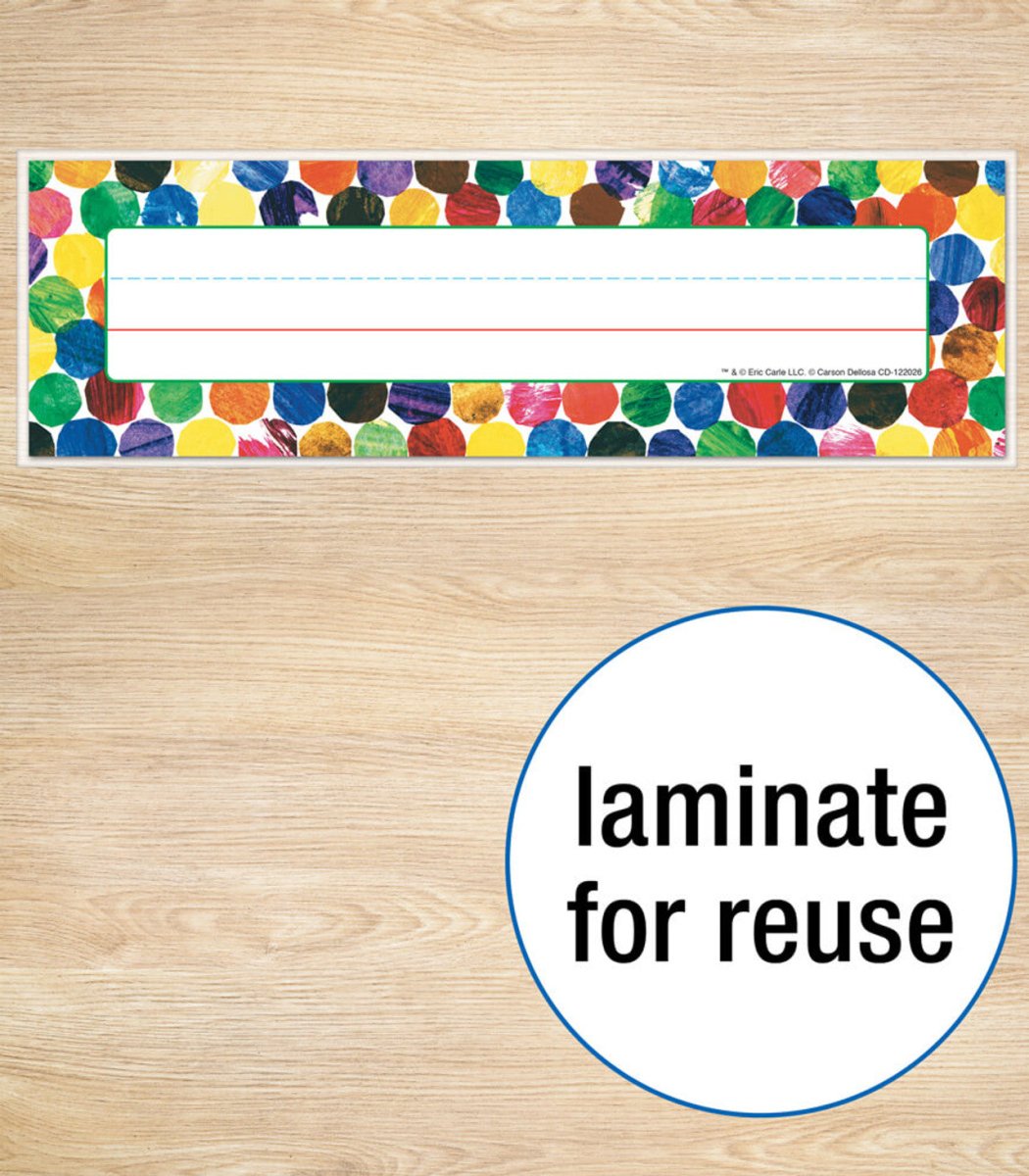 Eric Carle Dots Nameplates - Tools 4 Teaching