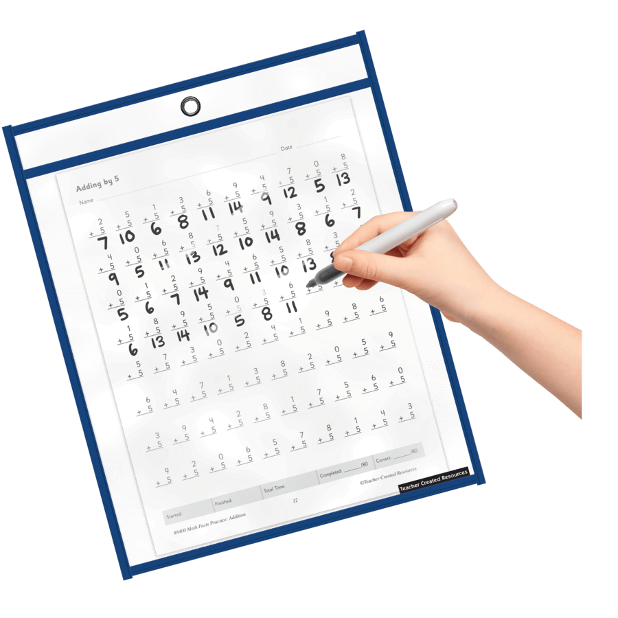 Colorful Dry-Erase Pockets - 10 pack-Classroom Essentials-Tools 4 Teaching-Classroom Decor and More