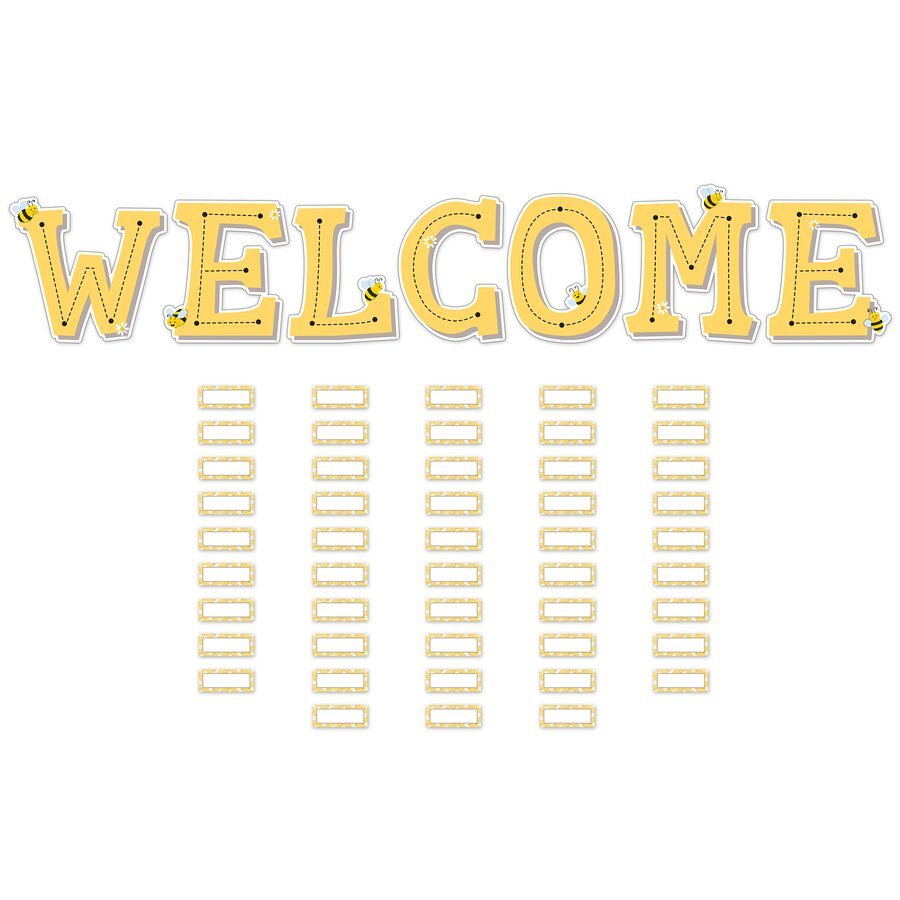 Buzzing Bees Welcome Bulletin Board-Bulletin Board Sets-Tools 4 Teaching-Classroom Decor and More