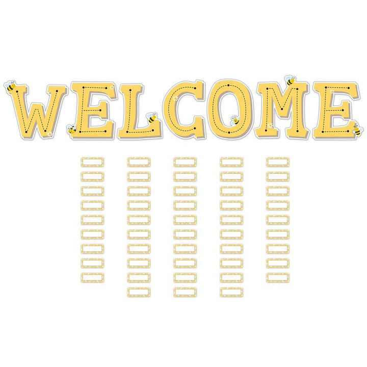 Buzzing Bees Welcome Bulletin Board-Bulletin Board Sets-Tools 4 Teaching-Classroom Decor and More