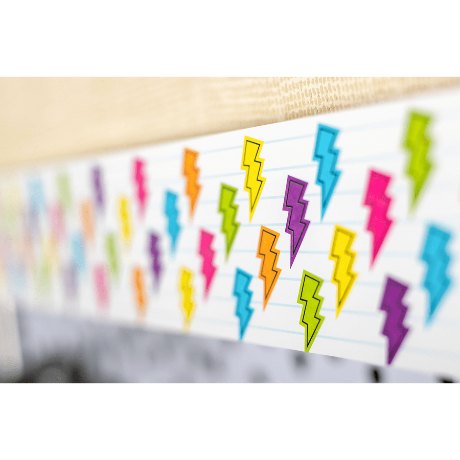 Brights 4Ever Lightning Bolts Straight Border Trim-Borders-Tools 4 Teaching-Classroom Decor and More