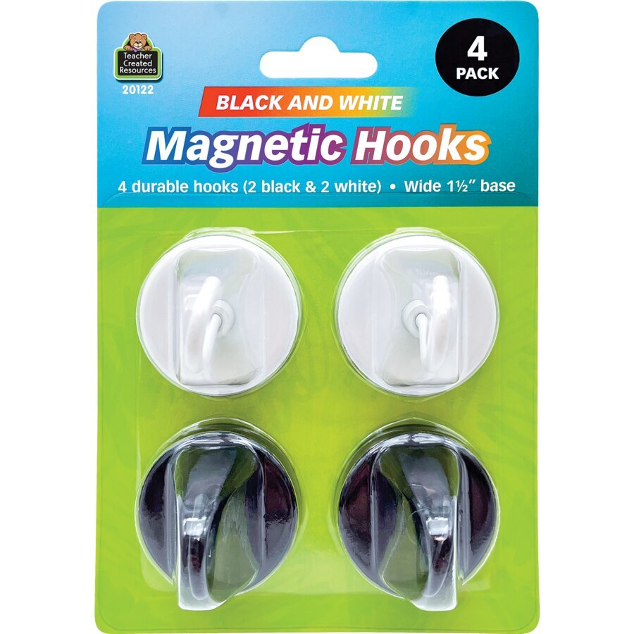 Black and White Magnetic Hooks-Teaching Materials-Tools 4 Teaching-Classroom Decor and More