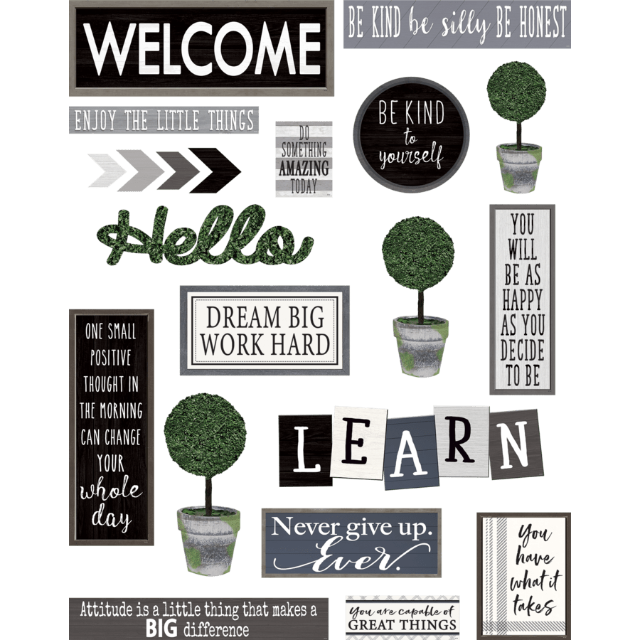 Modern Farmhouse Wall Decor Bulletin Board-Bulletin Board Sets-Tools 4 Teaching-Classroom Decor and More