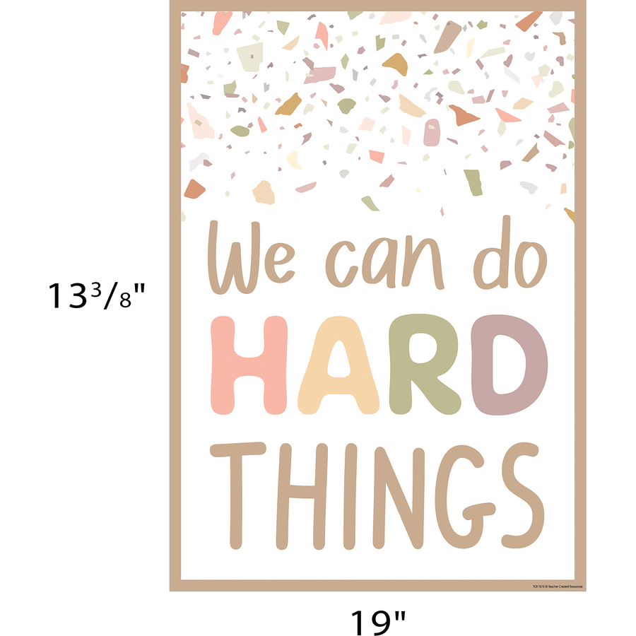 Terrazzo Tones We Can Do Hard Things Poster-Posters-Tools 4 Teaching-Classroom Decor and More