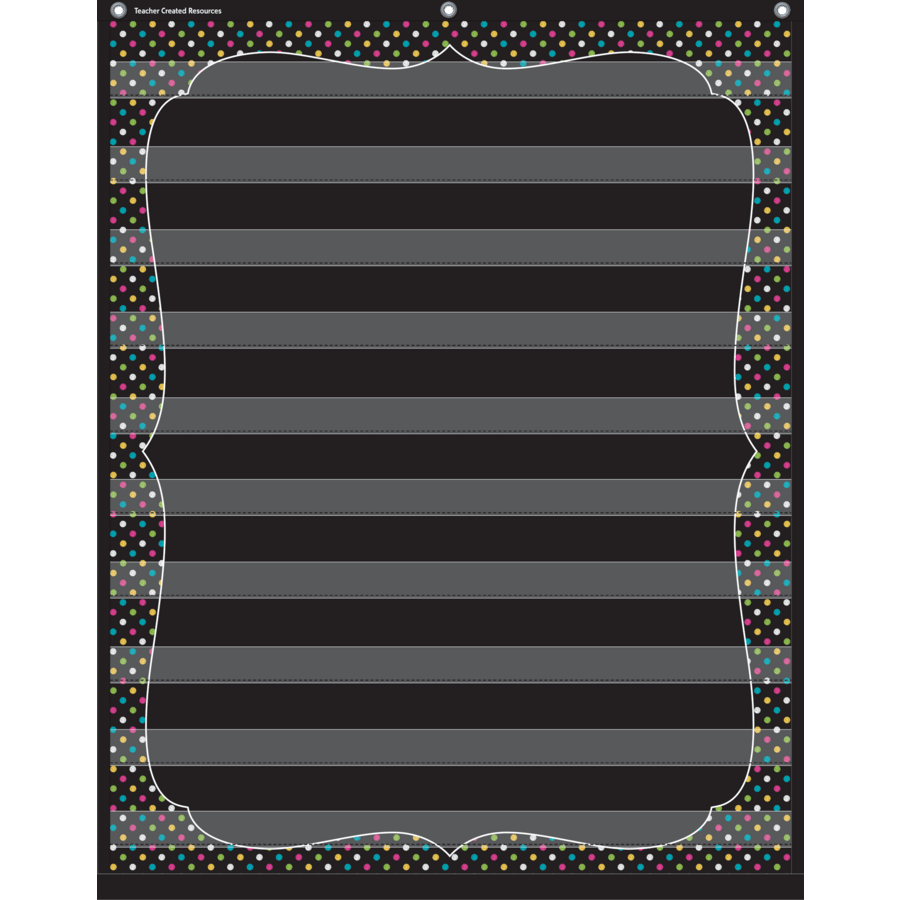 Chalkboard Brights 10 Pocket Chart-Pocket Charts-Tools 4 Teaching-Classroom Decor and More