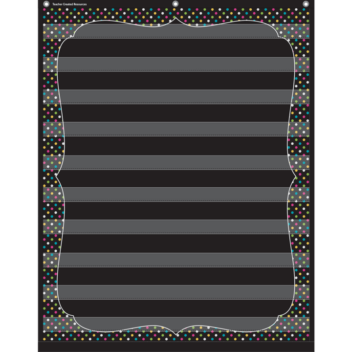 Chalkboard Brights 10 Pocket Chart-Pocket Charts-Tools 4 Teaching-Classroom Decor and More