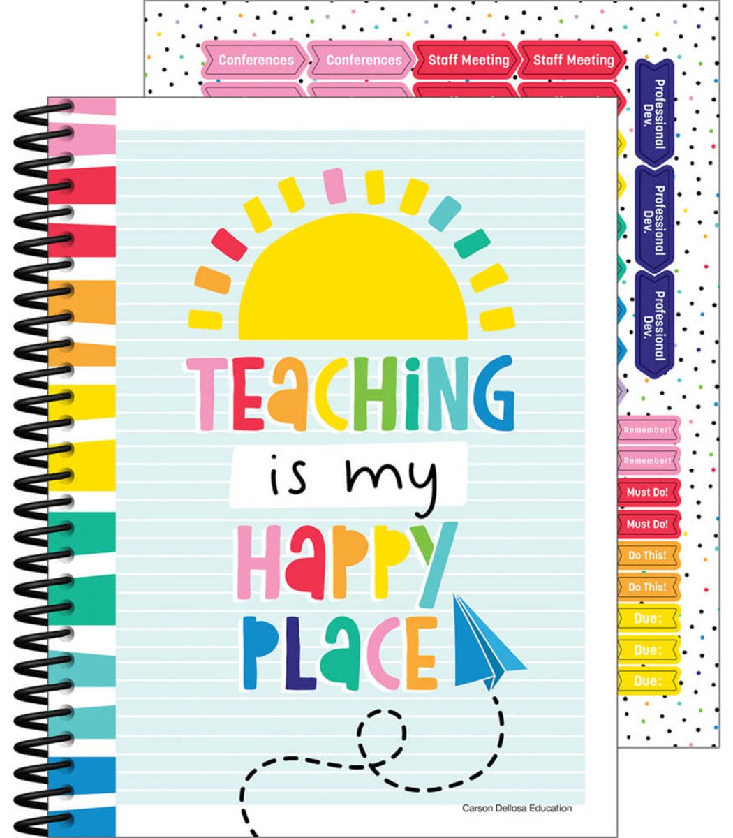 Happy Place Teacher Planner Spiral Bound-Record & Plan Books-Tools 4 Teaching-Classroom Decor and More