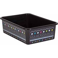 Large Plastic Storage Bin: Patterned Chalkboard Brights-Organization-Tools 4 Teaching-Classroom Decor and More