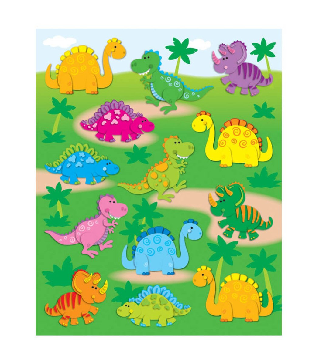 Dinosaurs Shape Stickers-Stickers-Tools 4 Teaching-Classroom Decor and More