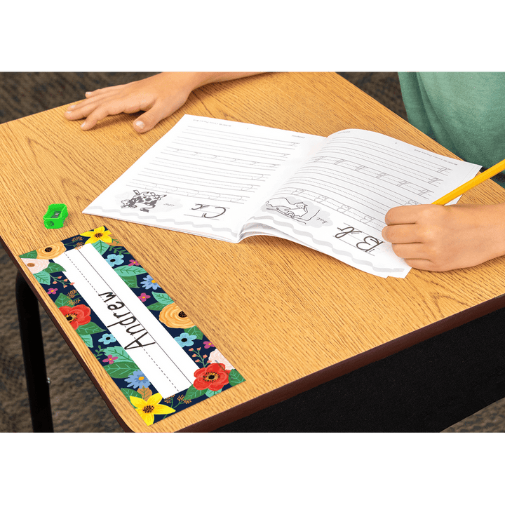 Wildflowers Flat Name Plates-Nameplates & Name Tags-Tools 4 Teaching-Classroom Decor and More