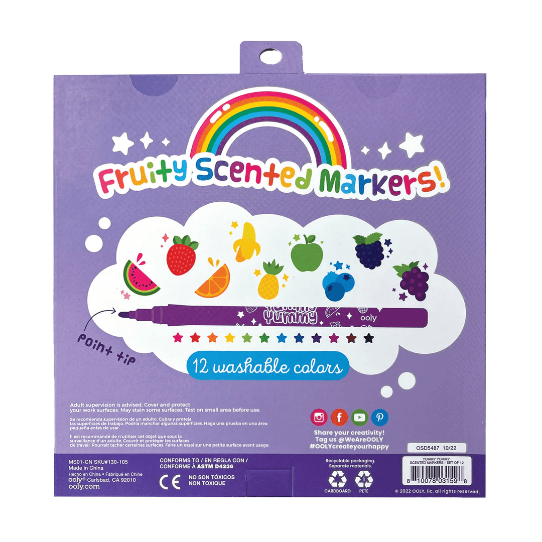 Yummy Yummy Scented Markers - Set of 12-Art Supplies-Tools 4 Teaching-Classroom Decor and More