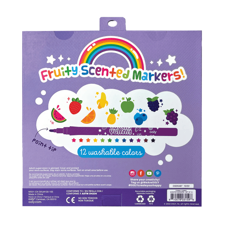 Yummy Yummy Scented Markers - Set of 12-Art Supplies-Tools 4 Teaching-Classroom Decor and More