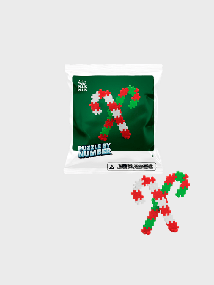 PLUS PLUS® Puzzle by Number® - 40 PC - Candy Canes-Tools 4 Teaching-Classroom Decor and More
