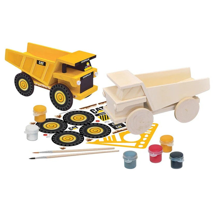 CAT Dump Truck Wood Paint Kit - Tools 4 Teaching