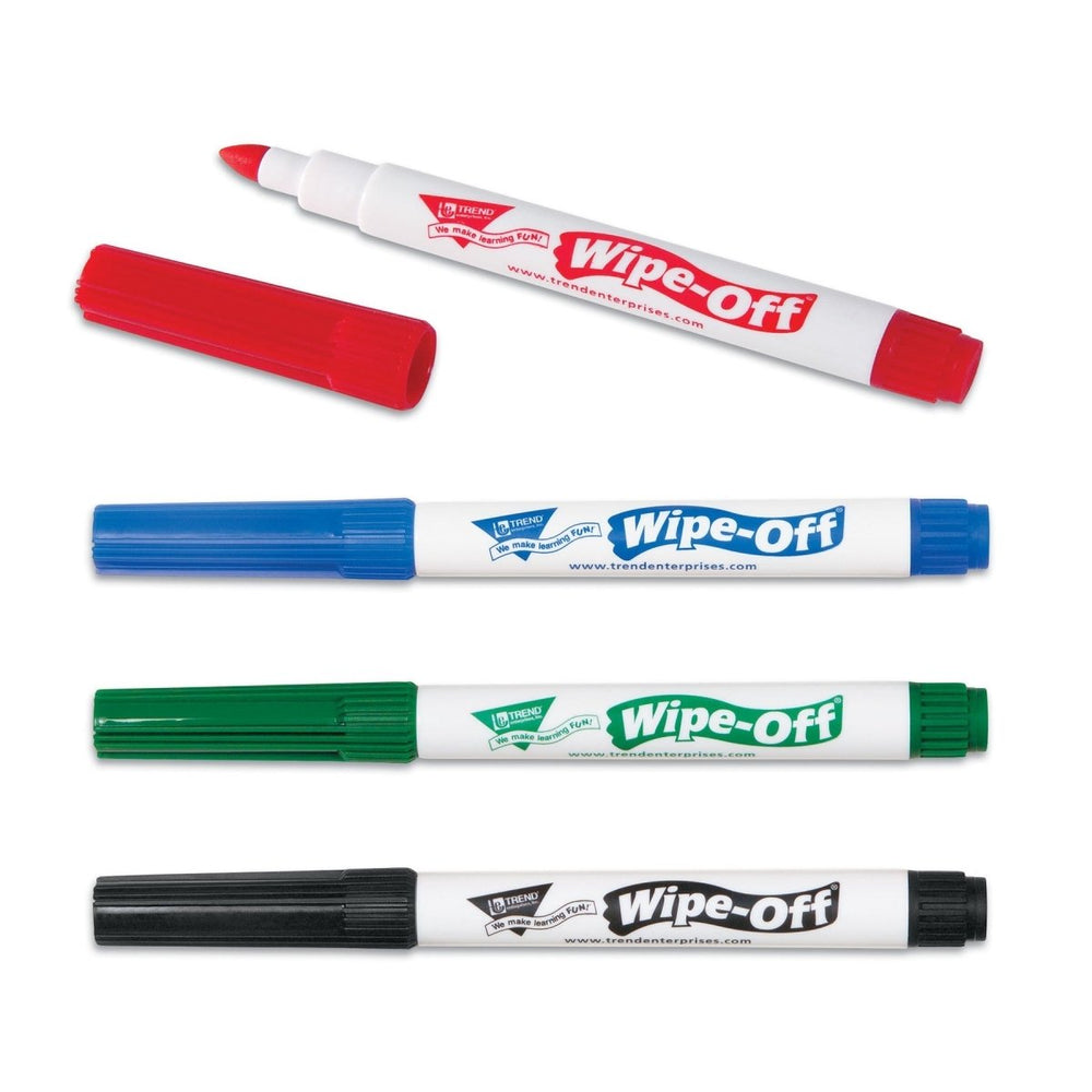 4-Pack Standard Colors wipe off markers-Art Supplies-Tools 4 Teaching-Classroom Decor and More