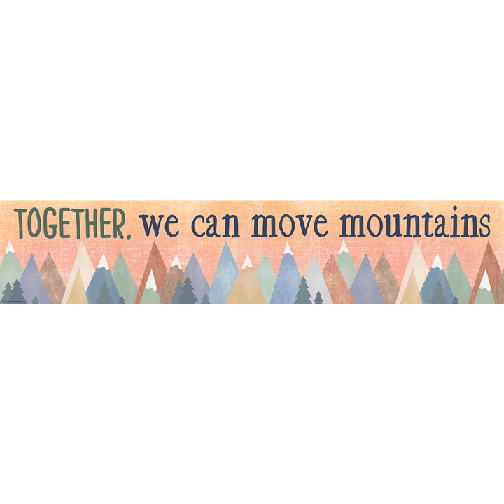 Moving Mountains Together, We Can Move Mountains Banner-Banner-Tools 4 Teaching-Classroom Decor and More