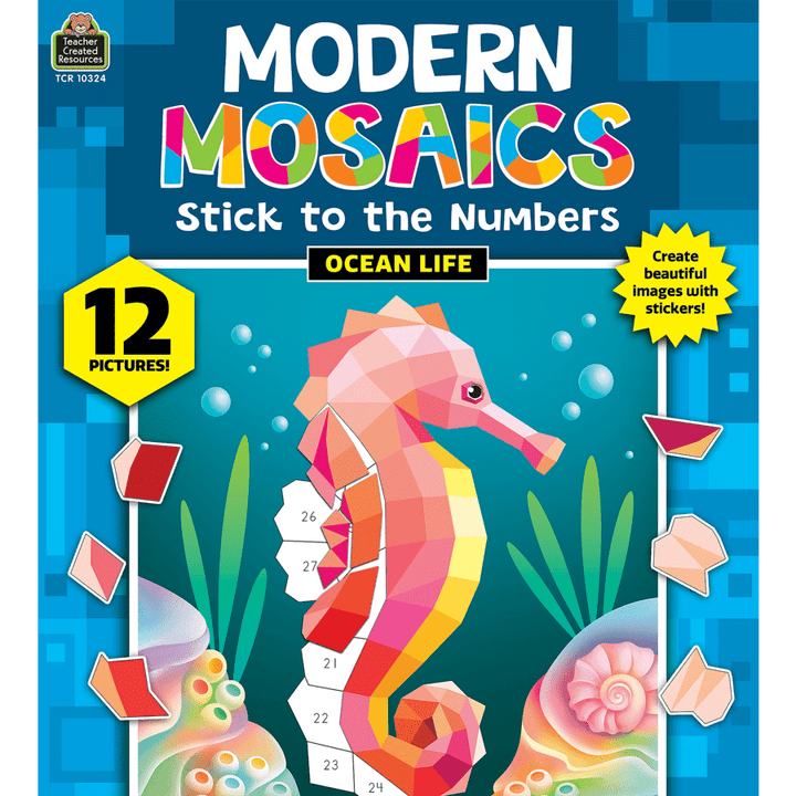 Ocean Life Modern Mosaics Stick to the Numbers-Activity Pads-Tools 4 Teaching-Classroom Decor and More