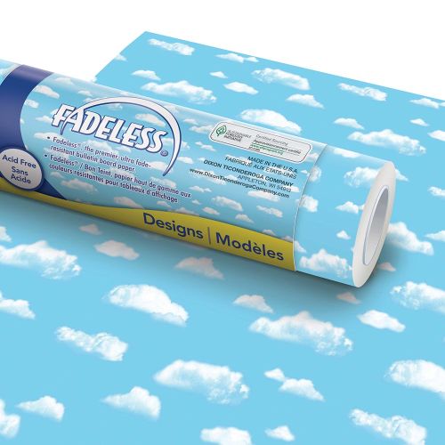 *Fadeless® Bulletin Board Art Paper 47.25" X 50' - Clouds-Bulletin Board Paper - Fadeless-Tools 4 Teaching-Classroom Decor and More
