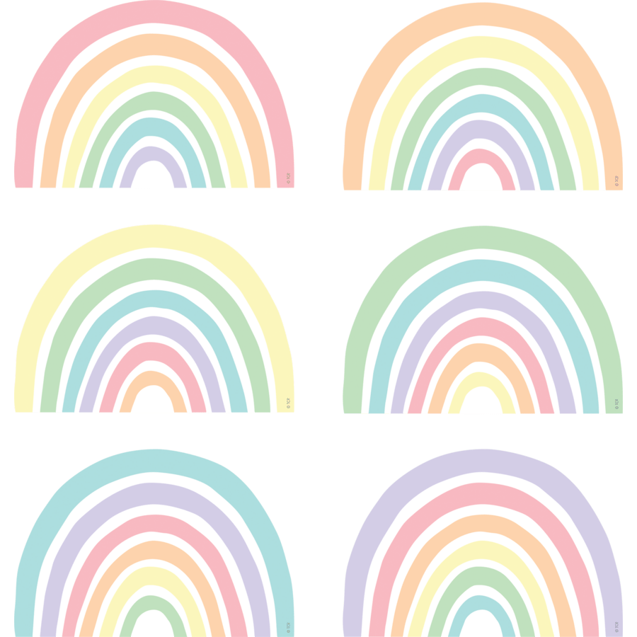 Pastel Pop Rainbows Accents-Accents-Tools 4 Teaching-Classroom Decor and More