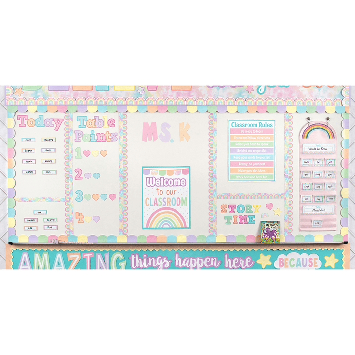 Pastel Pop Rainbows Magnetic Border-Magnetic-Tools 4 Teaching-Classroom Decor and More