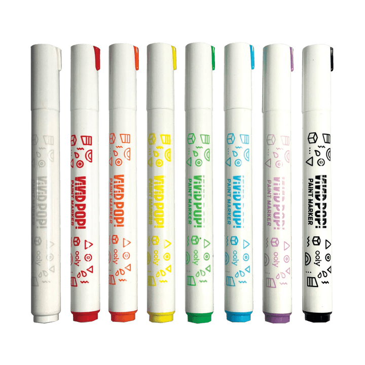 Vivid Pop! Water Based Paint Markers - Set of 8-Art Supplies-Tools 4 Teaching-Classroom Decor and More