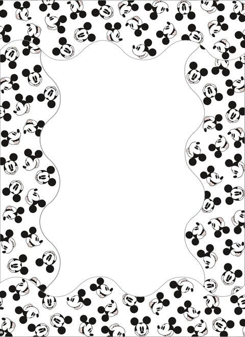 Mickey Mouse Throwback Tossed Mickeys Border-Borders-Tools 4 Teaching-Classroom Decor and More