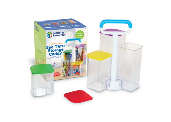 Create-a-Space™ See-thru Storage Caddy-Classroom Essentials-Tools 4 Teaching-Classroom Decor and More